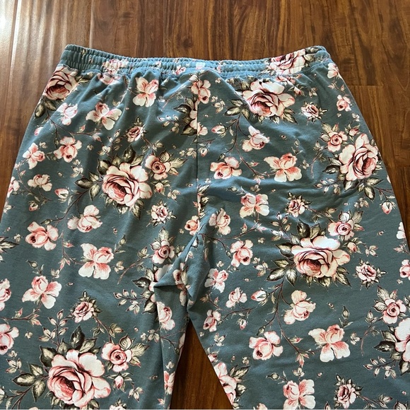 Lularoe Jax Jogger Sweat Pant Green Floral size 3XL - Picture 7 of 7